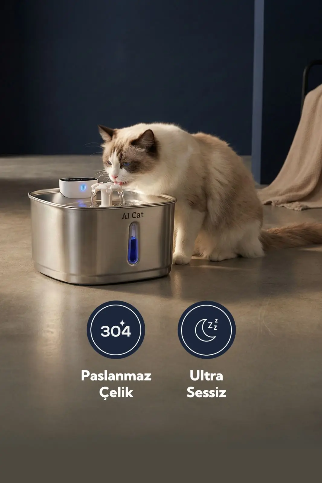 AI Cat Hydra 3.2 lt Akıllı Kedi Su Pınarı
