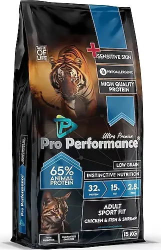 Ürün görseli: Pro Performance Tavuklu Somonlu ve Karidesli 15 kg Yetişkin Kedi Maması