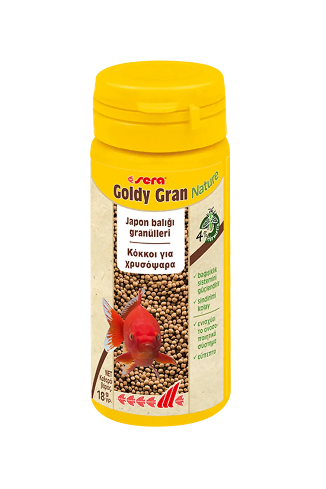Ürün görseli: Sera Goldy Gran Nature 50 ml Japon Balığı Yemi