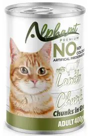 Alphapet Kuzulu Parça Etli Yetişkin Kedi Konserve 400