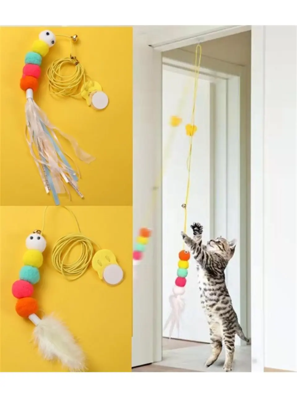 Ürün görseli: Elastik Kendinden Yapışkanlı Kedi Oyun Oltası