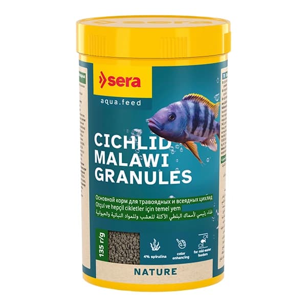Ürün görseli: Sera Cichlid Malawi Granules 250ml 135gr