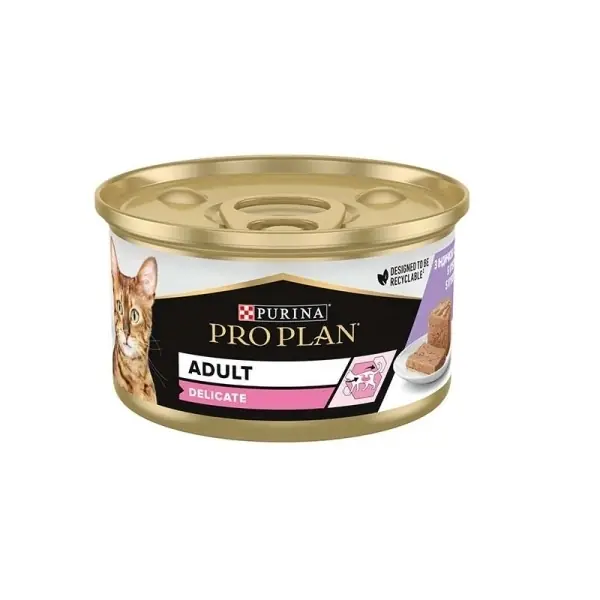 Ürün görseli: Pro Plan Delicate Hindili 85 gr 24'lü Yetişkin Konserve Kedi Maması