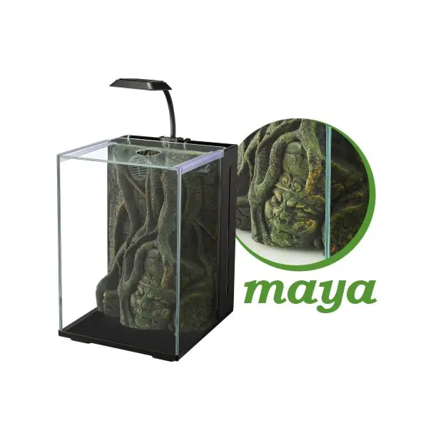 Ürün görseli: Nubios Nano Akvaryum Maya Dekorlu Siyah 20x22x29Cm
