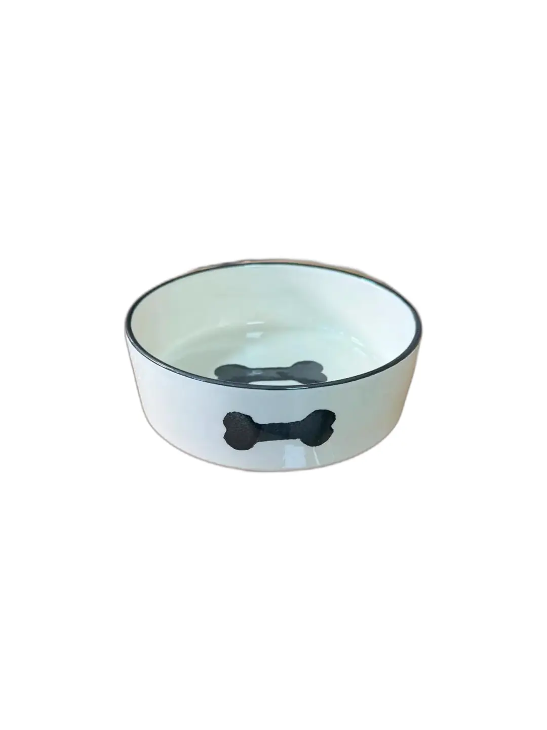 Ürün görseli: Kemik Desenli Seramik Mama Kabı 400 ml