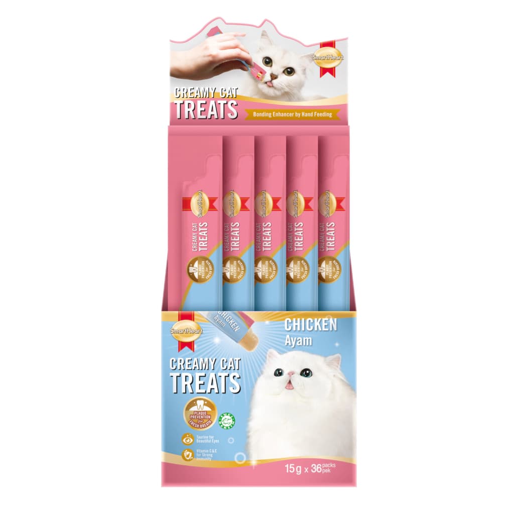 Ürün görseli: Smartheart Krema Kedi Ödülü Tavuk 36x15 gr 
