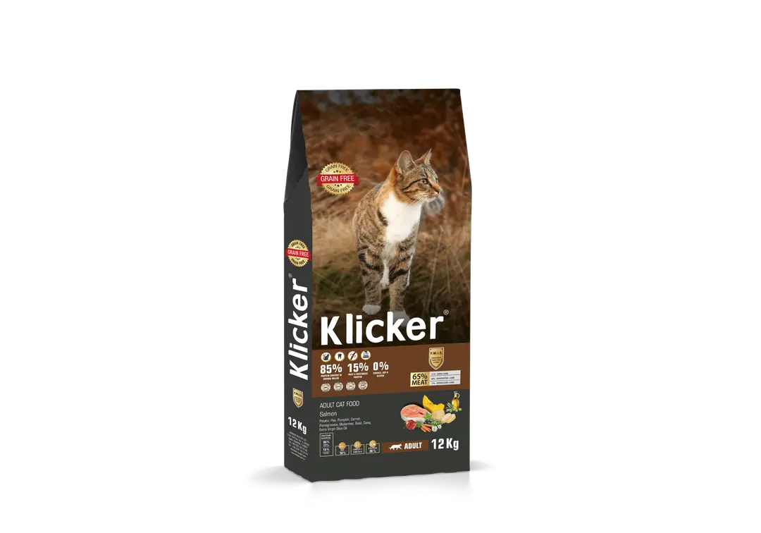 Ürün görseli: Klicker Somonlu 12 kg Yetişkin Kedi Maması