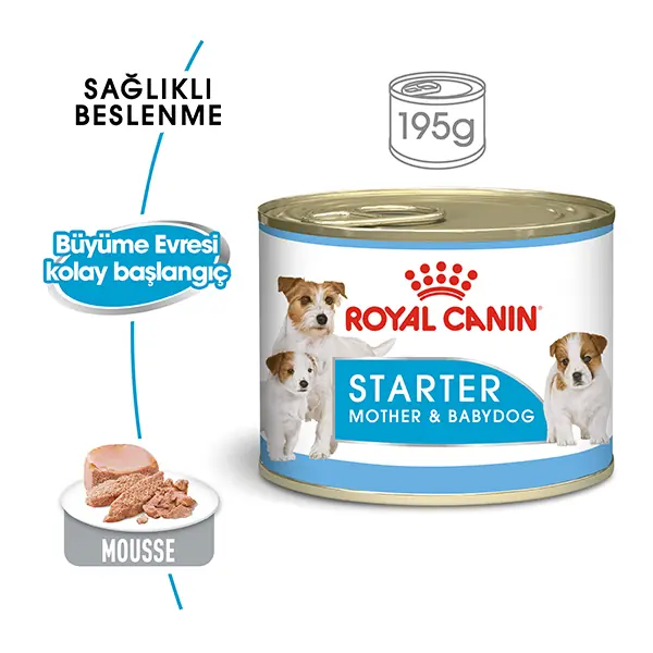 Ürün görseli: Royal Canin Starter Anne ve Yavru Köpek Konservesi 195gr