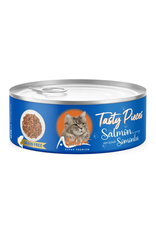 Ürün görseli: Alphapet Yetişkin Kedi Somonlu Gourmet Konserve 100gr