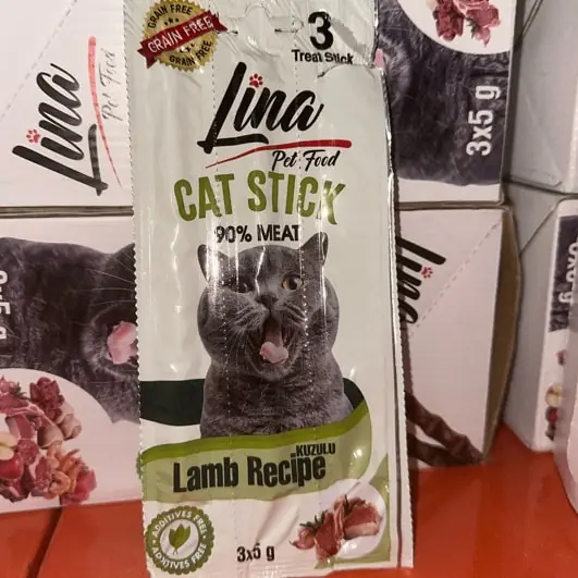 Ürün görseli: Lina Kuzulu Kedi Stick 3x5 g
