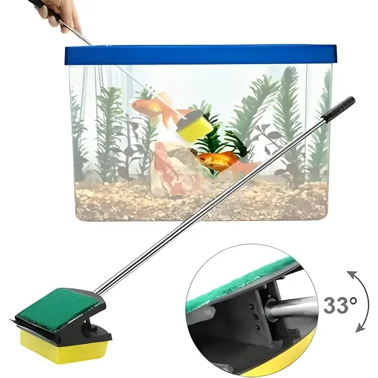 Metal Saplı Akvaryum Kazıma ve Temizle Süngeri