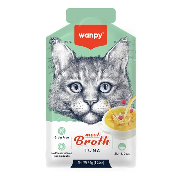 Ürün görseli: Wanpy Ton Balıklı Tahılsız Kedi Çorbası 50gr