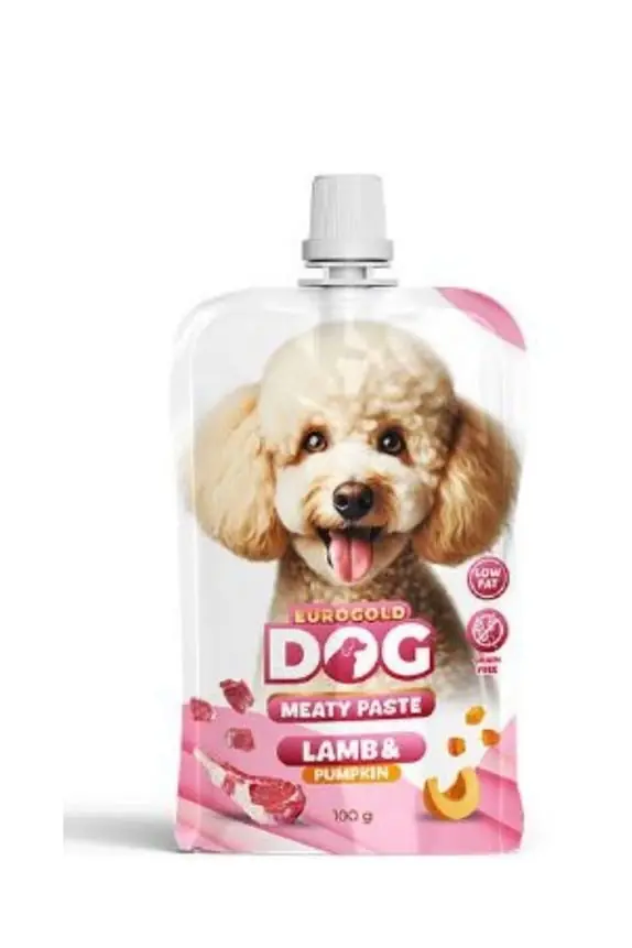 Ürün görseli: EuroGold Dog Meaty Paste Balkabağı - Kuzu Köpek Ödül Maması 100 Gr